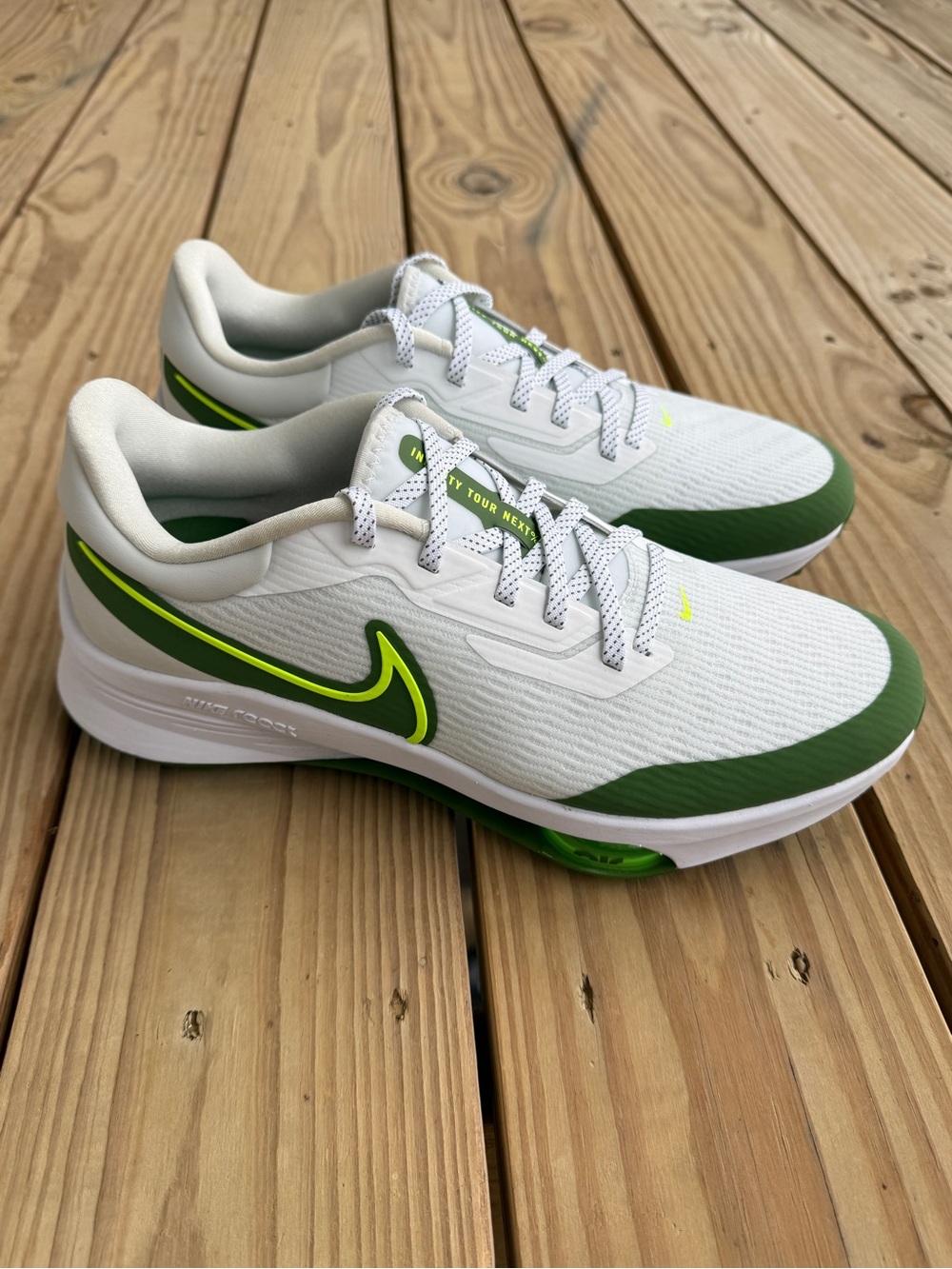 Nike Air Zoom Infinity Tour NEXT% White/Green DC5221-173 Men's Golf Shoes